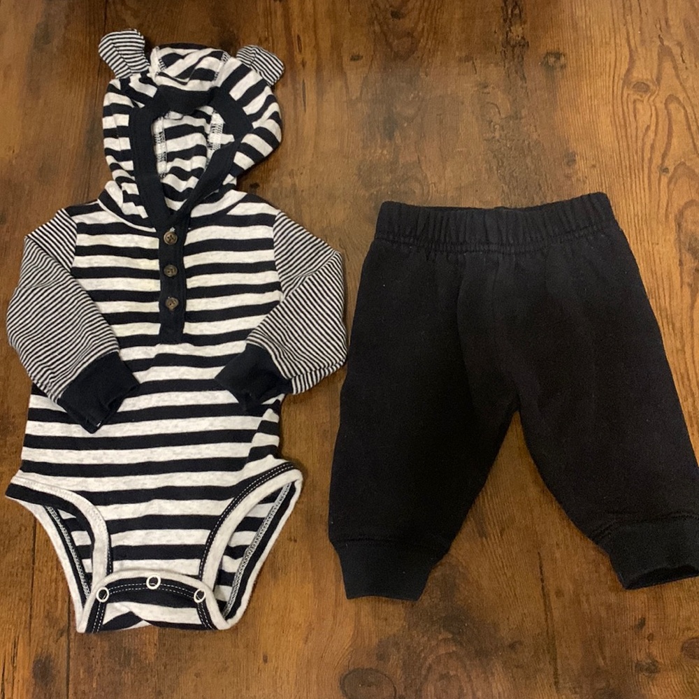 Carters striped long sleeve onesie